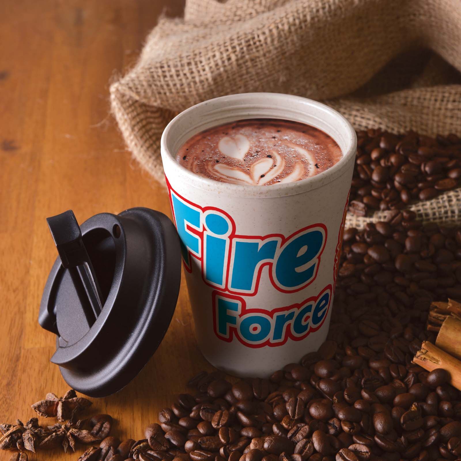 CBWM: Coffee Cups Heat Transfer Vinyl and UV Printing Sample