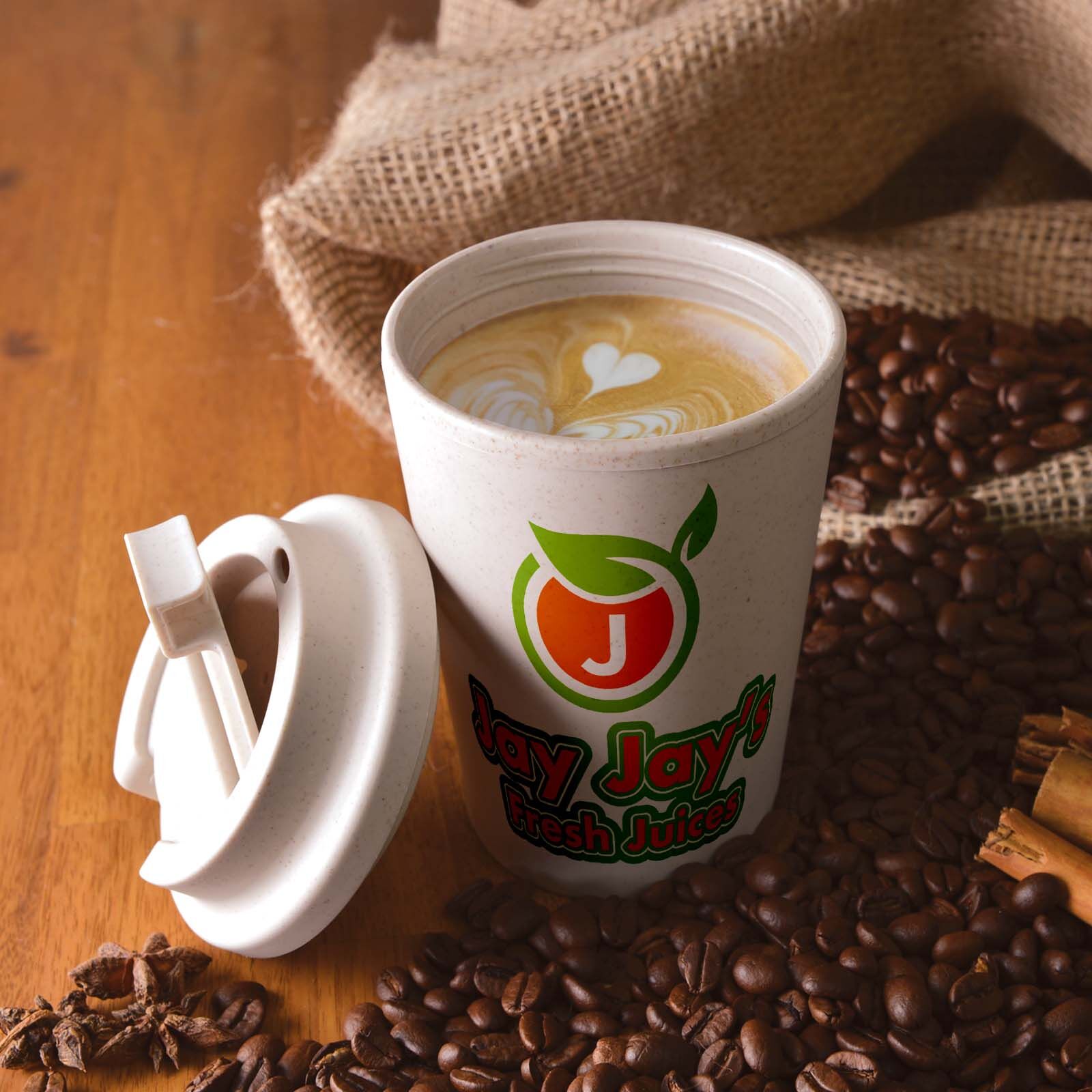 CBWM: Coffee Cups Heat Transfer Vinyl and UV Printing Sample