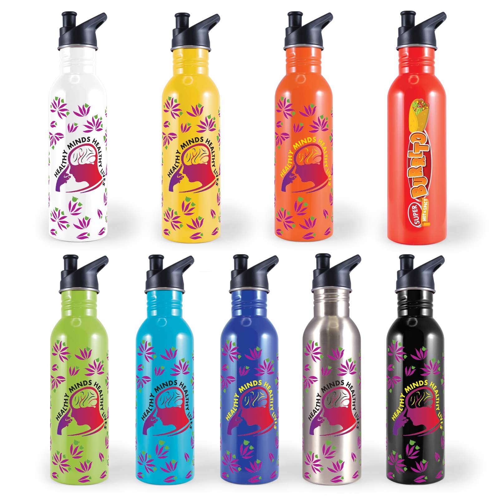 CBWM: UV Printed Logo & Heat Transfer Vinyl Water Bottles