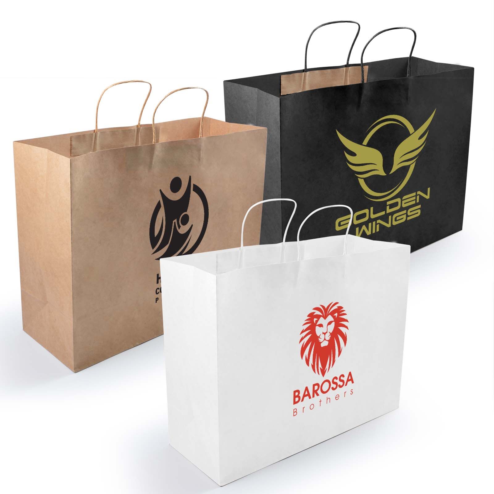 Custom Branded Paper Bags Featuring Heat Transfer Vinyl Printing