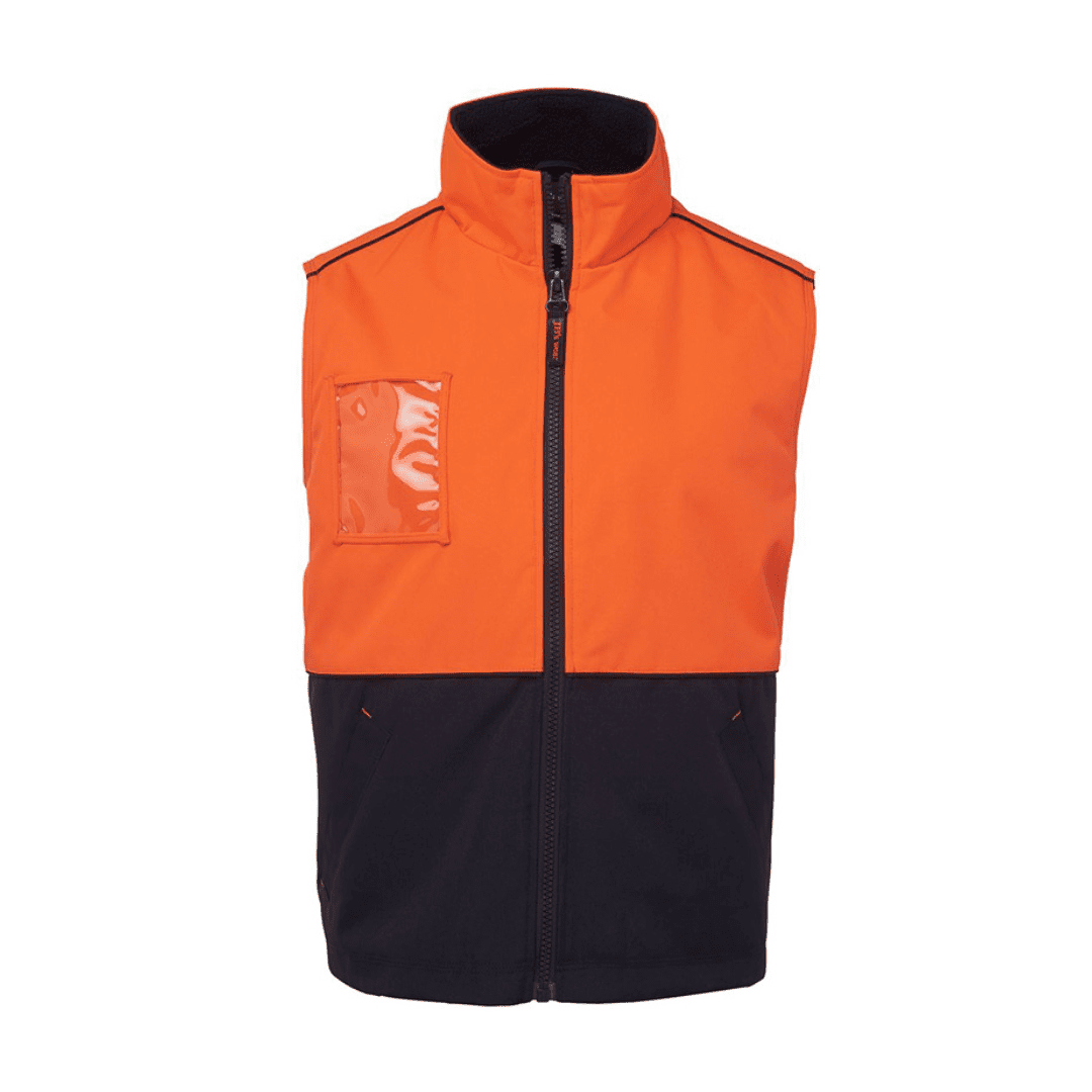 Men's Hi Vis Softshell Vest product sample for logo embroidery service near me Men's Hi Vis Softshell Vest product sample for logo embroidery service near me
