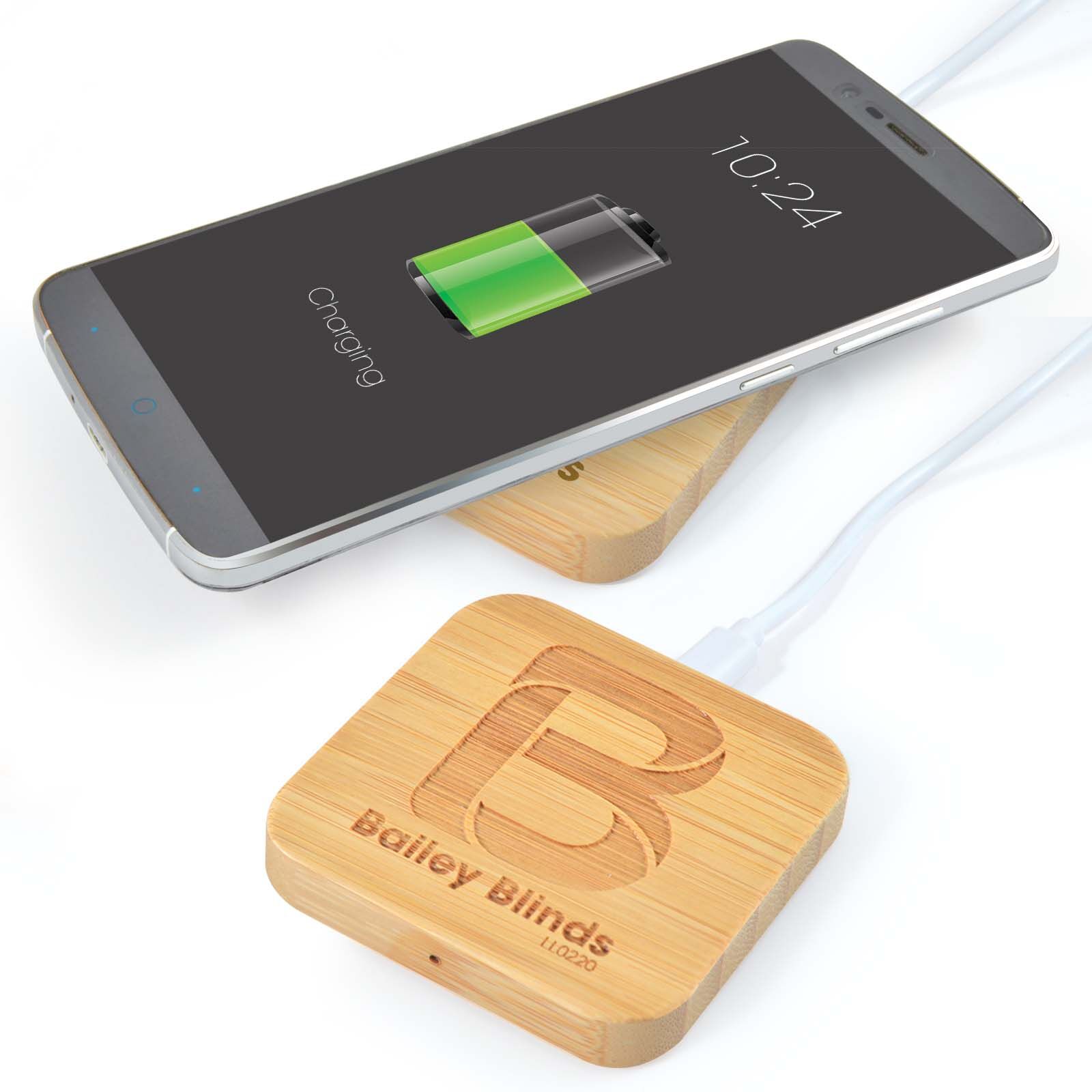 Wood Portable Powerbank with logo in heat transfer vinyl and UV print Wood Portable Powerbank with logo in heat transfer vinyl and UV print