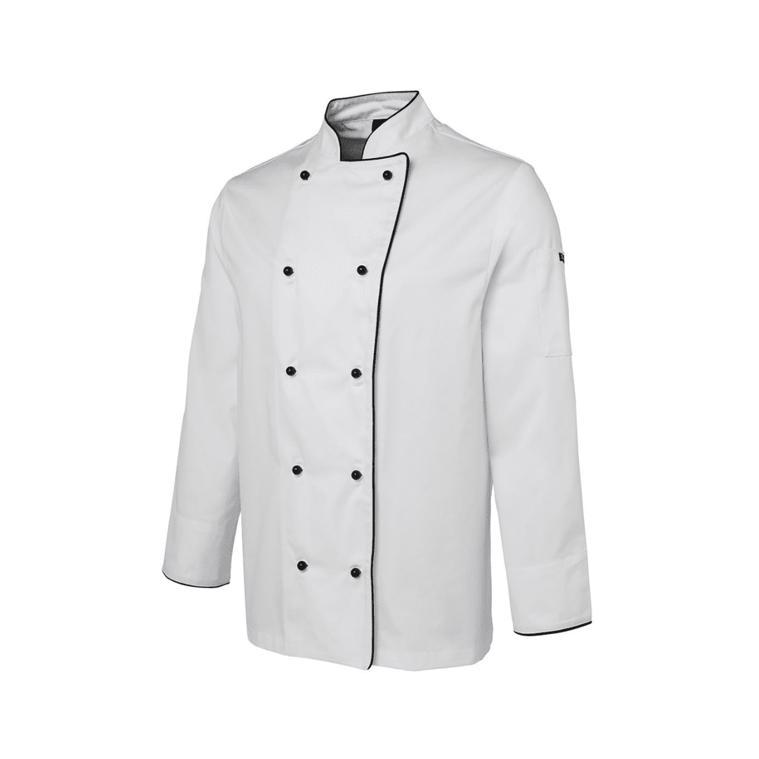 Unisex chef jacket- hospitality work wear products sample for embroidery service in Perth Unisex chef jacket- hospitality work wear products sample for embroidery service in Perth