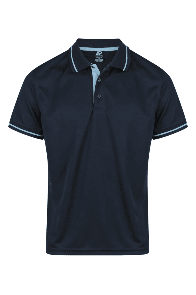 Aussie Pacific Cottesloe Mens Polos Navy Sky Aussie Pacific Cottesloe Mens Polos Navy Sky