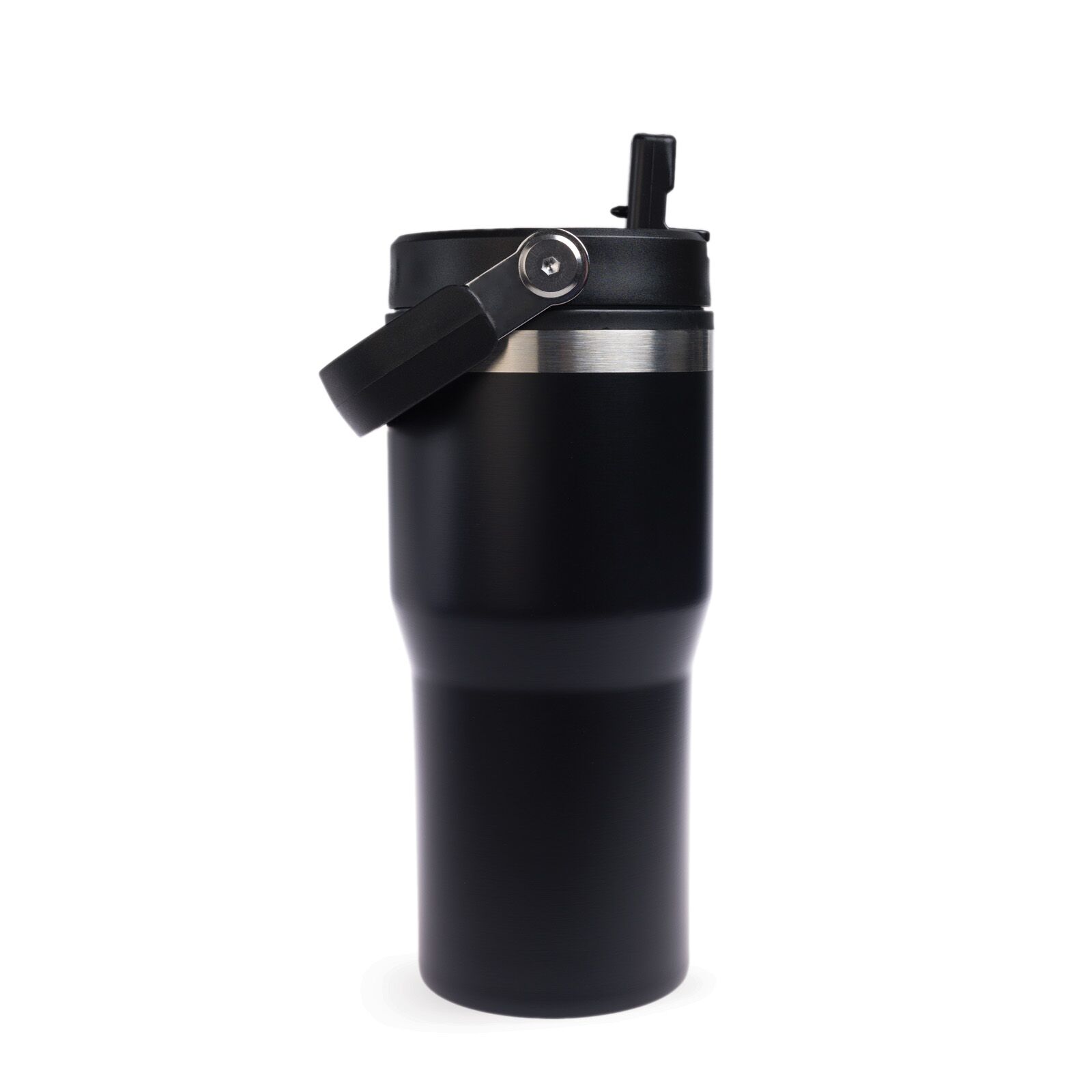 LL6944_HandleDownBlack Logoline Faith Steel Tumbler LL6944_HandleDownBlack