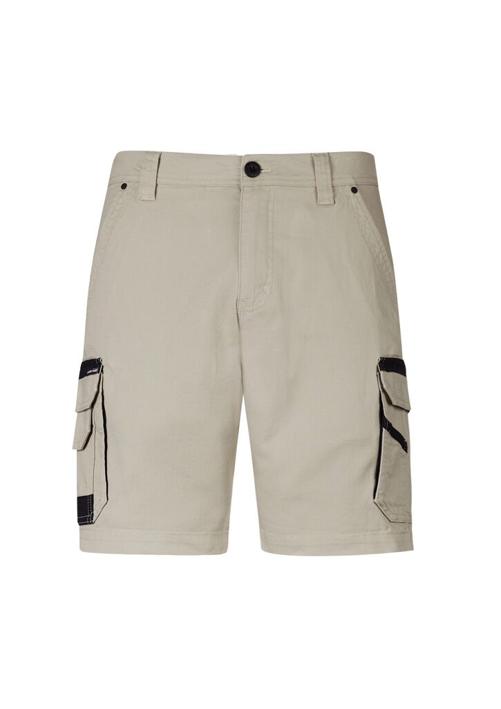 ZS822_Stone_Syzmik Mens Streetworx Heritage Short Fr ZS822_Stone_Syzmik Mens Streetworx Heritage Short Fr