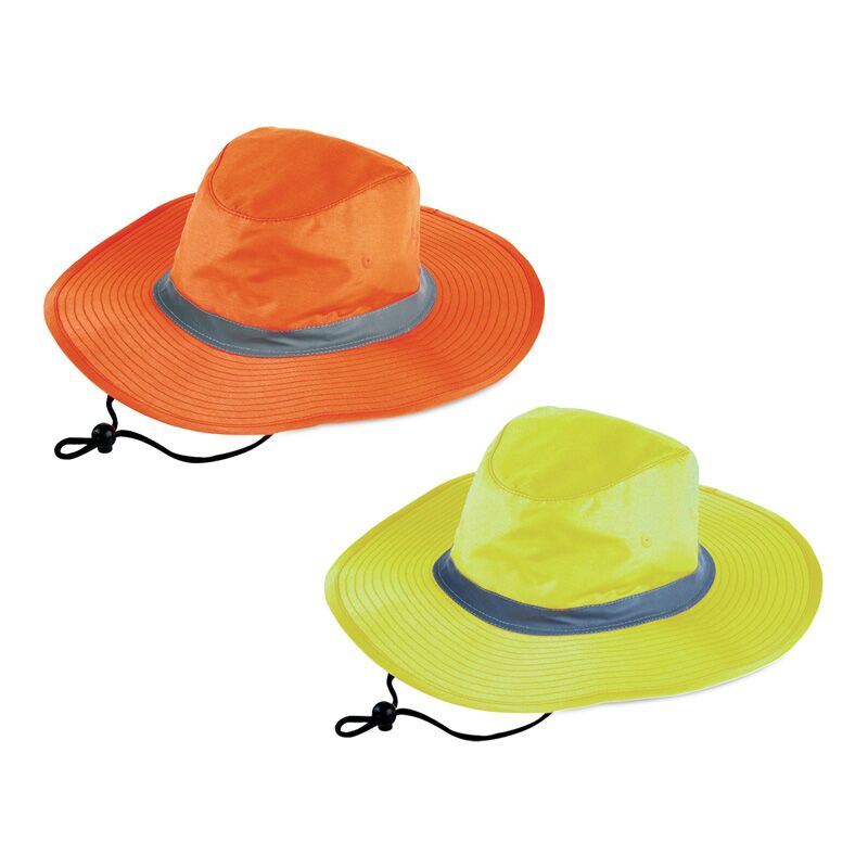 Custom Branded's custom Hi Vis Wide Brim hats sample product for embroidery service Custom Branded's custom Hi Vis Wide Brim hats sample product for embroidery service