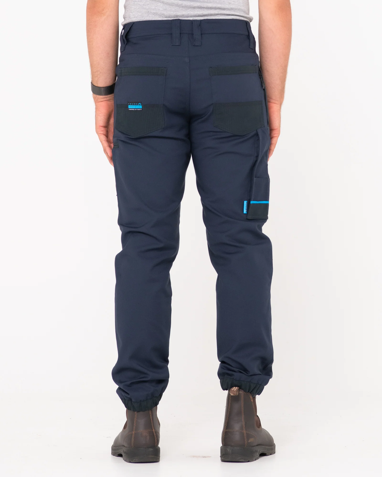 T24-PAM246-TRNavy Rusty Tr246 9 Pocket Stretch Cuffed Work Pant Back T24-PAM246-TRNavy Rusty Tr246 9 Pocket Stretch Cuffed Work Pant Back