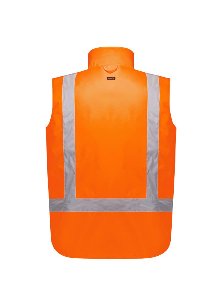 ZV228_Product_Orange_Syzmik Unisex Hi Vis Waterproof Reversible Vest Bk ZV228_Product_Orange_Syzmik Unisex Hi Vis Waterproof Reversible Vest Bk