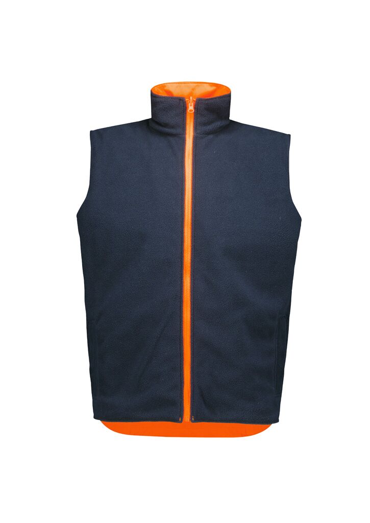 ZV228_Product_Orange_Syzmik Unisex Hi Vis Waterproof Reversible Vest Rev ZV228_Product_Orange_Syzmik Unisex Hi Vis Waterproof Reversible Vest Rev