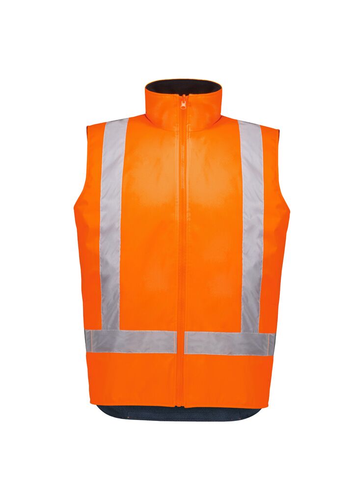 ZV228_Product_Orange_Syzmik Unisex Hi Vis Waterproof Reversible Vest ZV228_Product_Orange_Syzmik Unisex Hi Vis Waterproof Reversible Vest