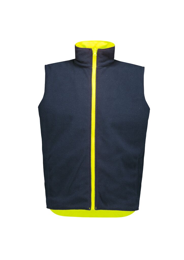 ZV228_Product_Yellow_Syzmik Unisex Hi Vis Waterproof Reversible Vest Rev Fr ZV228_Product_Yellow_Syzmik Unisex Hi Vis Waterproof Reversible Vest Rev Fr