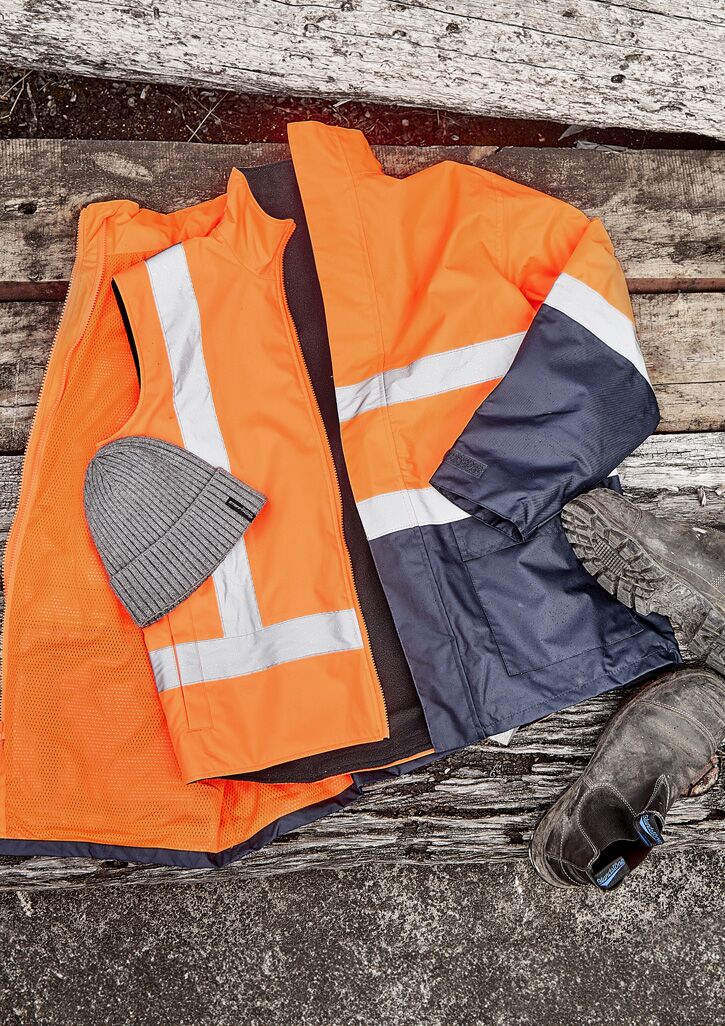 ZV228_Talent_Orange_Syzmik Unisex Hi Vis Waterproof Reversible Vest FV ZV228_Talent_Orange_Syzmik Unisex Hi Vis Waterproof Reversible Vest FV