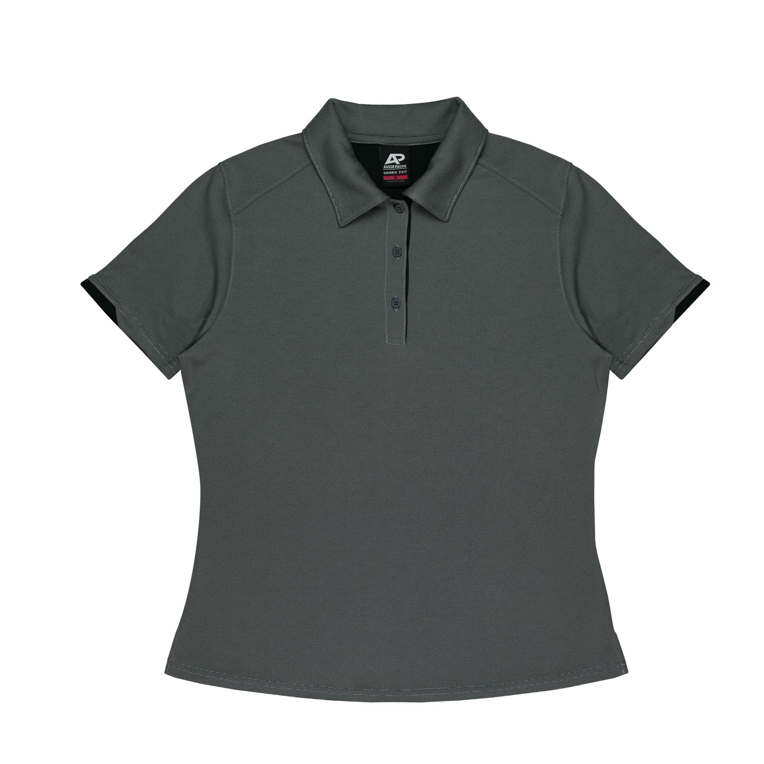 CBWM: Custom Women's Polo Shirt Printing & Embroidery – Morris Slate Black -Front CBWM: Custom Women's Polo Shirt Printing & Embroidery – Morris Slate Black -Front